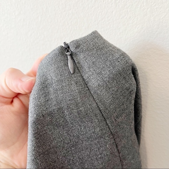 Falconnable Wool Pencil Suit Skirt Light Gray Size 2 Lined Professional Workwear - Picture 7 of 10